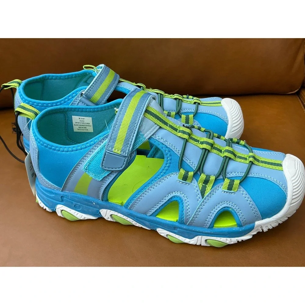 Thereabouts Rift Sandals Kids Size 5M Teal Blue New Closed Toe Water Shoes‎
